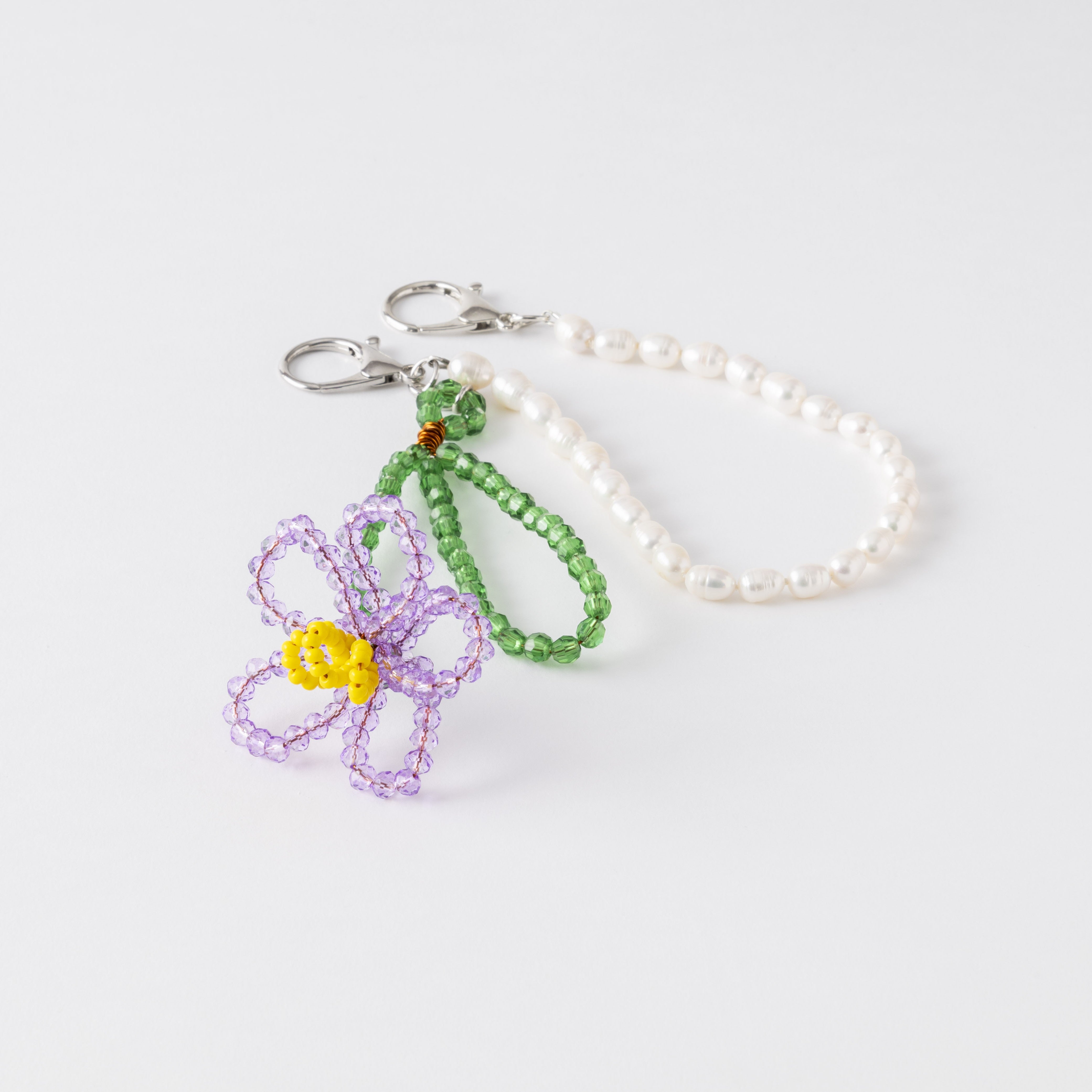 「スカーレットフラワー・キーリング/パープル」 Scarlet Flower Key-Ring / Purple