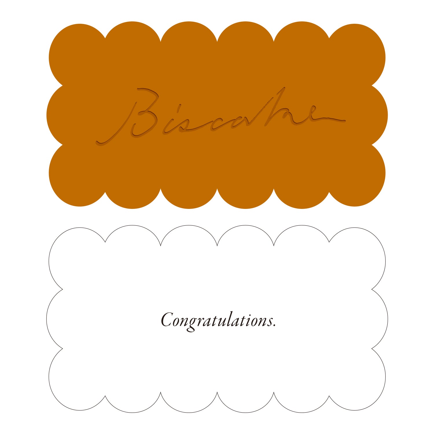 卡片「Congratulations.」(恭喜。)