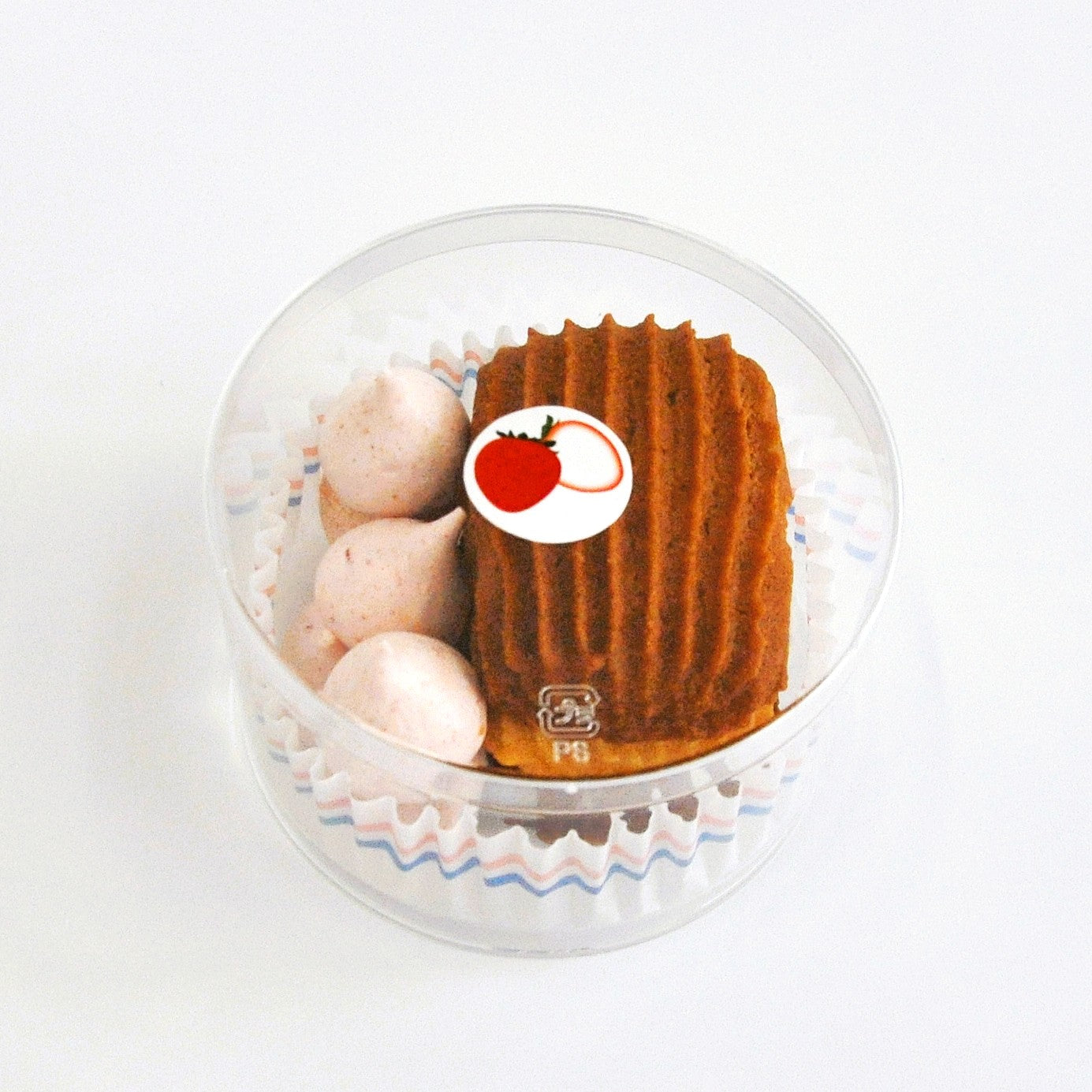 「ミニョン、ふたつの焼き|」(レア焼きレモンメレンゲ/焦がし焼き苺メレンゲ)(各種に透明な小袋付き)