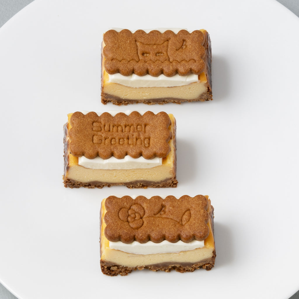 「BISCAKE 3カット入りD」 ねこ 1カット サマーグリーティング1カット お花 1カット