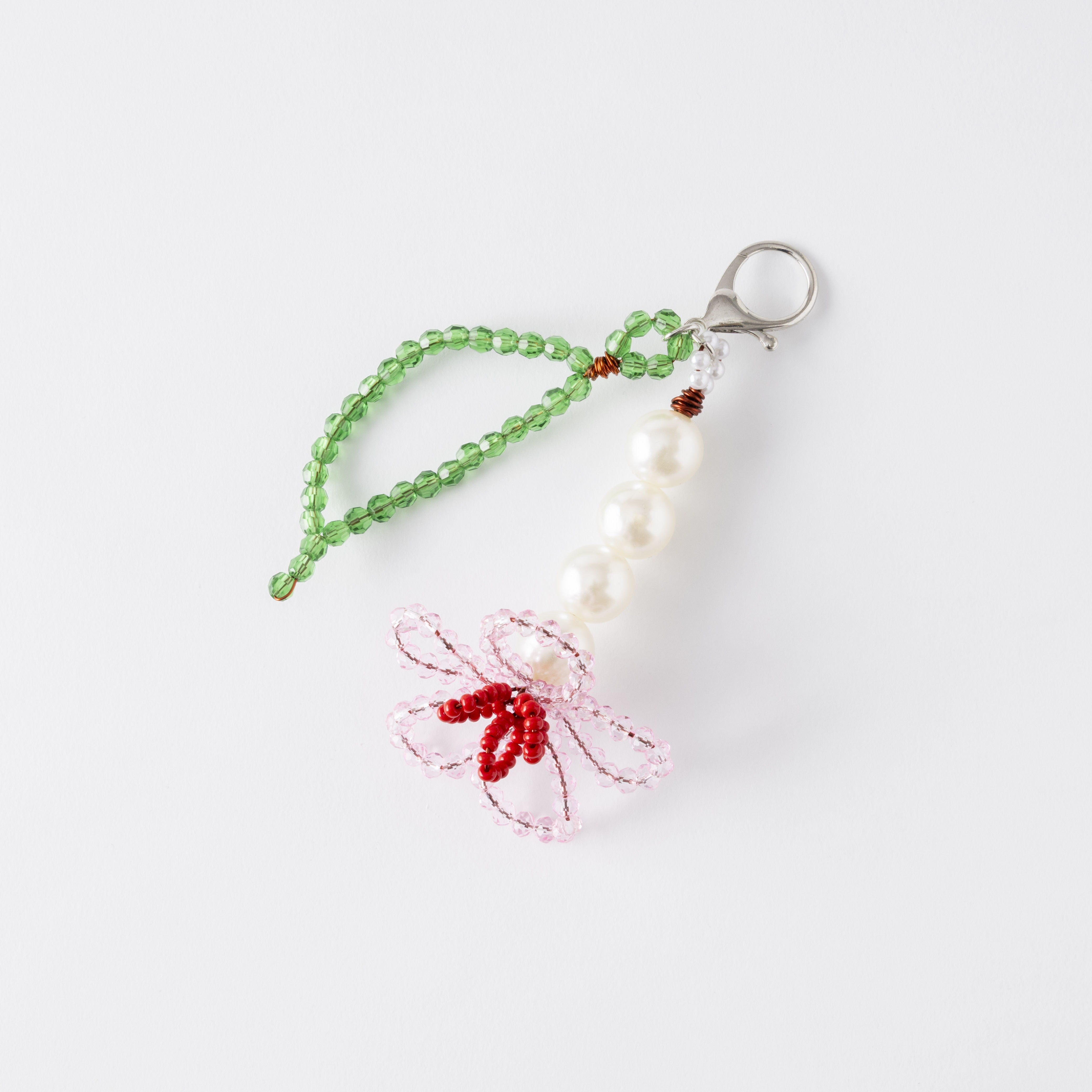 「フローラル・ミニ・キーリング/ピンク」 Floral Mini Key-Ring /Pink