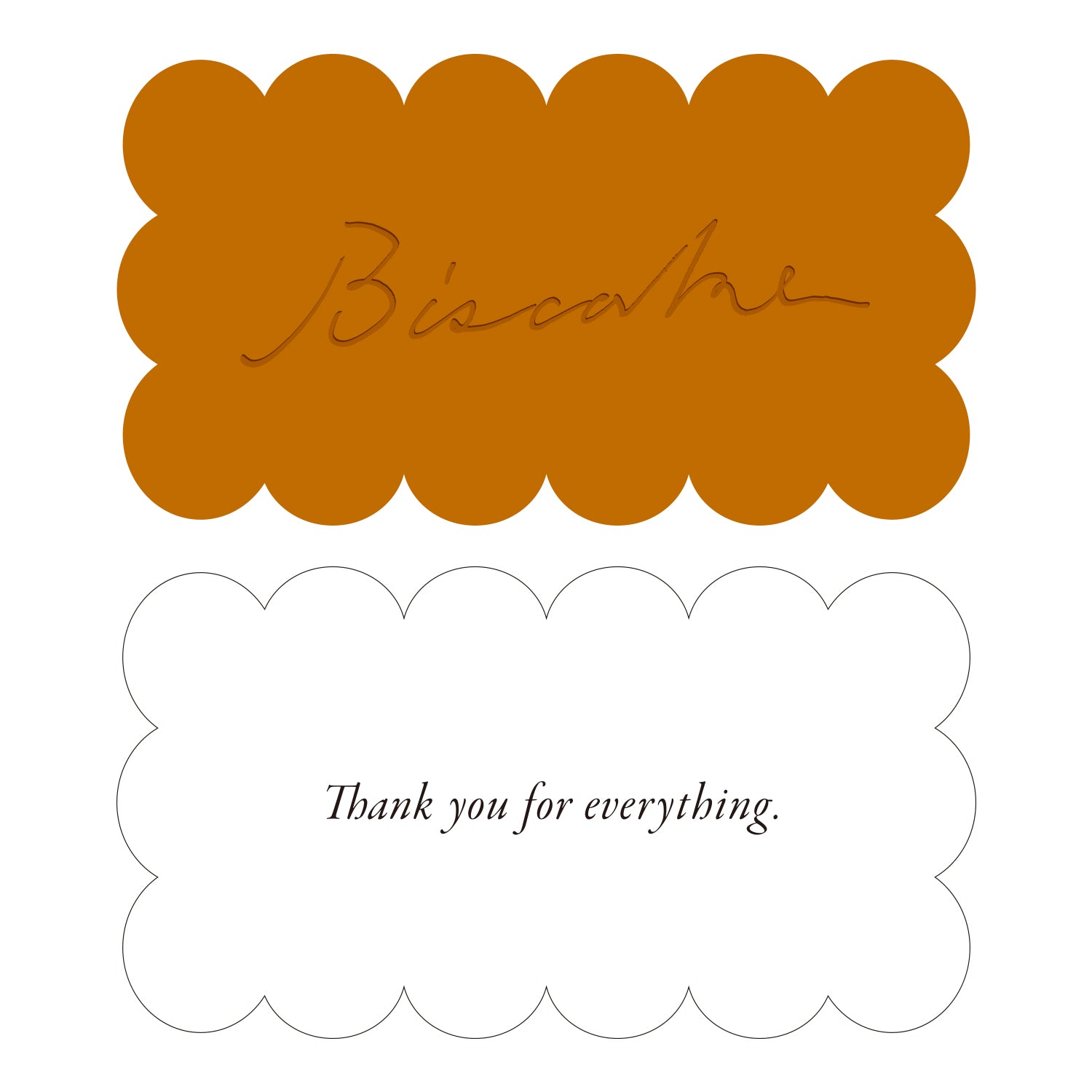 メッセージカード Thank you for everything（BISCAKE専用　クール便対応）