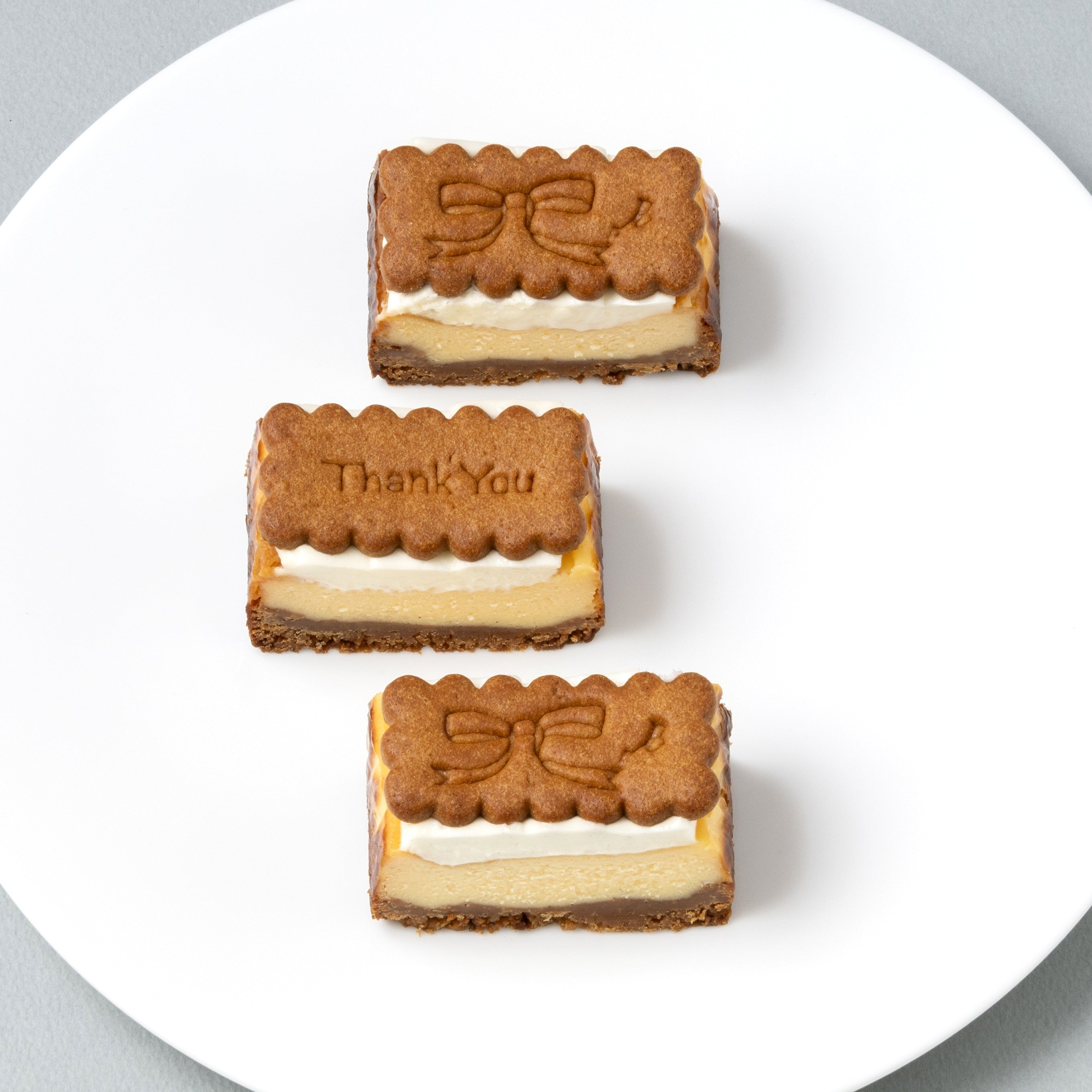 「BISCAKE 3カット入り ThankYou」リボン 1カット /ThankYou 1カット/リボン 1カット