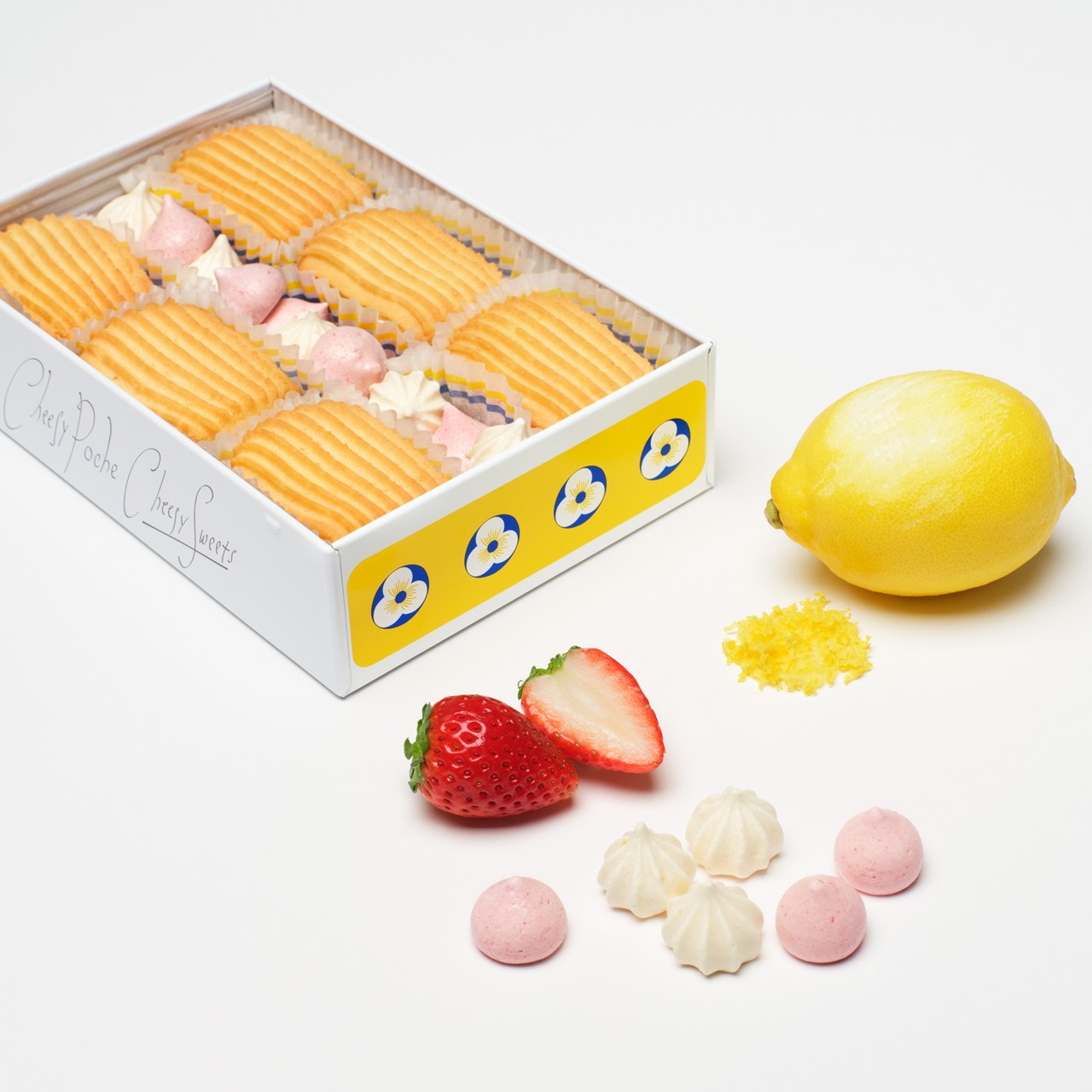 季節の一缶「Cheesy Poche 紅白メレンゲ　苺＆レモン」