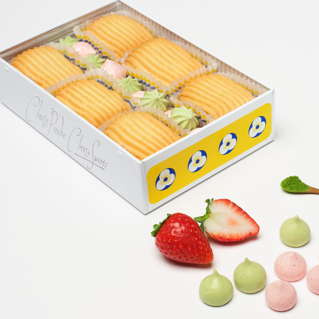 クリスマスカラーの「Cheesy Poche ストロベリー＆抹茶 」